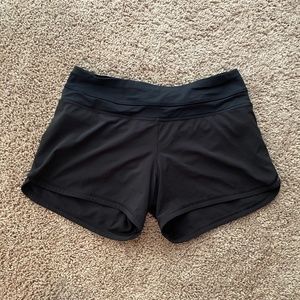 Size 4 Lululemon Athletica Black Running Shorts